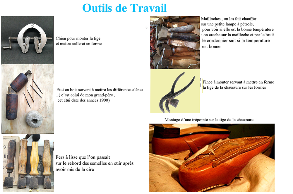 Outils de travail du cordonnier