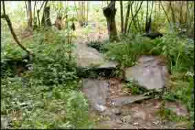 il porte deux noms : le ruisseau de Mabio jusqu&rsquo;au bas de la c&ocirc;te de la Glouzie et ensuite il devient le ruisseau des Brelles ; les brelles &eacute;taient de grosses planches en bois mal &eacute;quarries qui faisaient office de pont