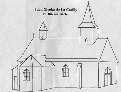 Elle se trouvait en bordure du chemin qui allait de La Gacilly &agrave; Gl&eacute;nac non loin du lieu-dit la Motte o&ugrave; sera construit par la suite l&rsquo;ancien presbyt&egrave;re, c&rsquo;est &agrave; dire &agrave; l&rsquo;emplacement de l&rsquo;ancienne &eacute;cole publique de filles qui sera transform&eacute;e plus tard en maison de retraite, 