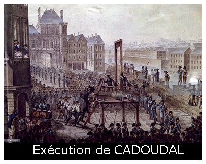 Georges Cadoudal ,chef des chouans, sur l&rsquo;&eacute;chafaud