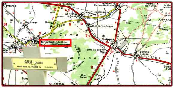 GRU D&eacute;sir&eacute; Marie - MPF : d&eacute;c&eacute;d&eacute; avant le 15-10-1915 &agrave; Mourmelon- Le- Grand ( Marne