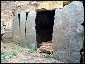 Ces palis plac&eacute;s verticalement sont les restes d&rsquo;une annexe, d&rsquo;une &eacute;table vraisemblablement. Des restes identiques sont encore visibles dans beaucoup de villages gaciliens
