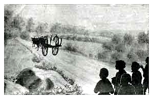 = les deux b&oelig;ufs s&rsquo;arr&ecirc;t&egrave;rent, on voulut les faire avancer&hellip;Impossible ! on comprit alors que c'&eacute;tait &agrave; cet endroit que JUGON devait &ecirc;tre enterr&eacute;. La premi&egrave;re chapelle fut construite &agrave; cet endroit