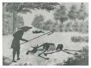 Il fut tr&egrave;s pein&eacute; par la perte de la vache, la seule richesse de la famille,