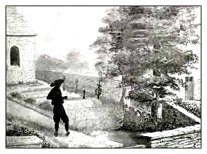 son p&egrave;re, venant prier sur la tombe de Jugon , s&rsquo;aper&ccedil;ut avec stupeur qu'un bras du mort sortait de terre, montrant ainsi qu'il ne voulait pas &ecirc;tre enterr&eacute; en ce lieu