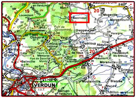 NA&Euml;L Fran&ccedil;ois Marie - MPF : 20-8-1917 au Bois des Cauri&egrave;res &agrave; Bezonvaux , secteur de Verdun