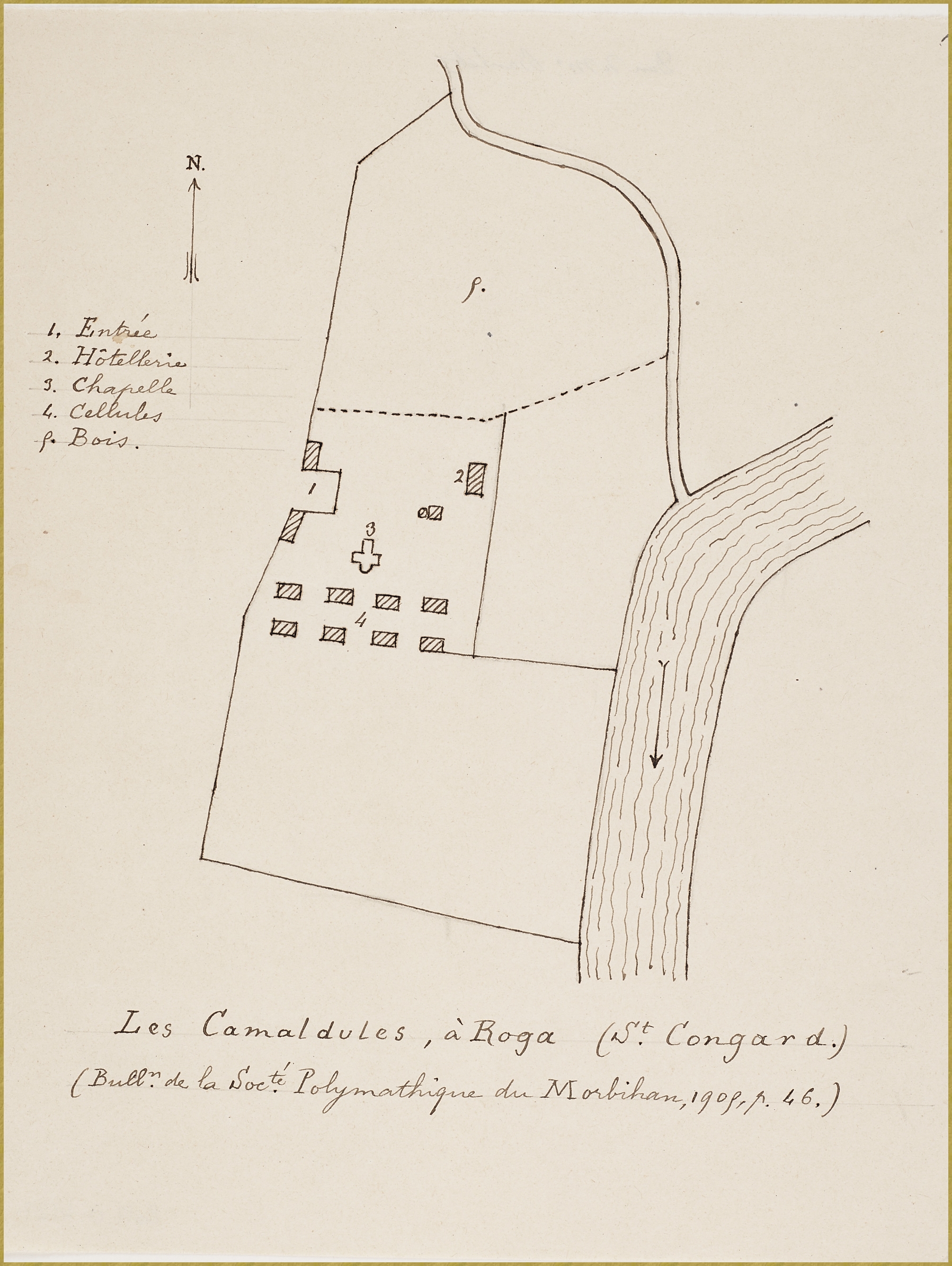 Plan du Prieur&eacute; de Roga 