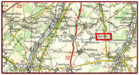 SOULAINE Jacques Marie - MPF : 20-7-1916, &agrave; la sortie nord-est d&rsquo;Estr&eacute;es (Somme)